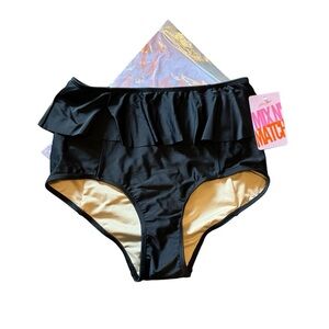 Kortni Jeane Peplum Bottoms Black NWT- Medium